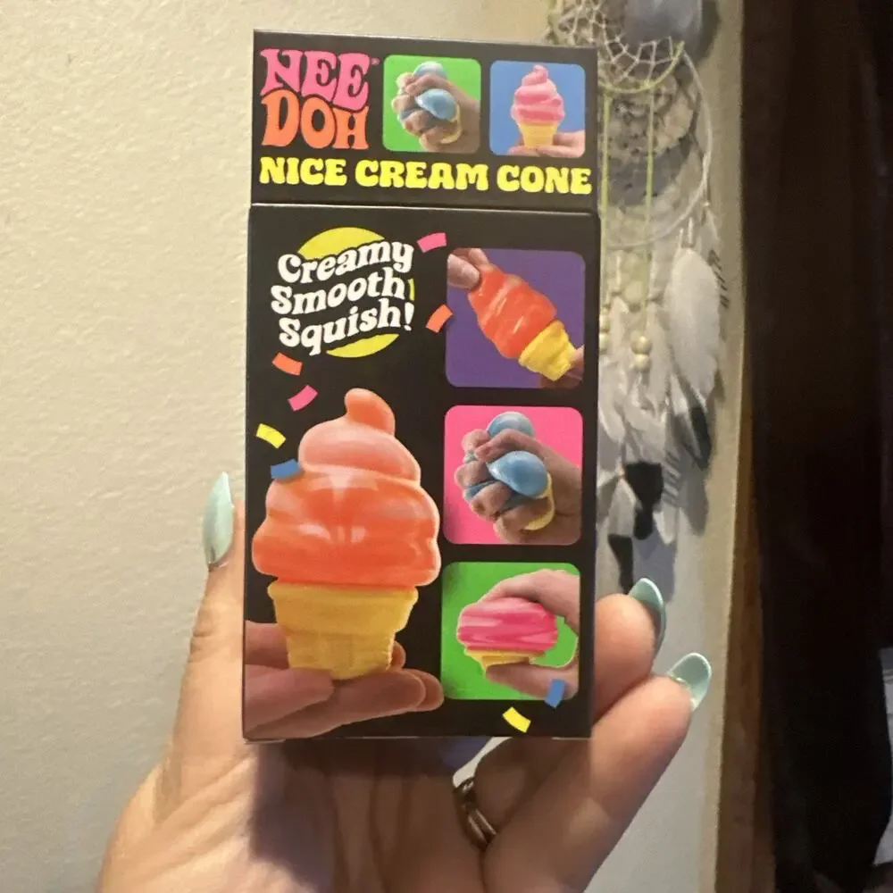 Schylling NeeDoh Nice Cream Cone - Blue (100% Authentic / New)